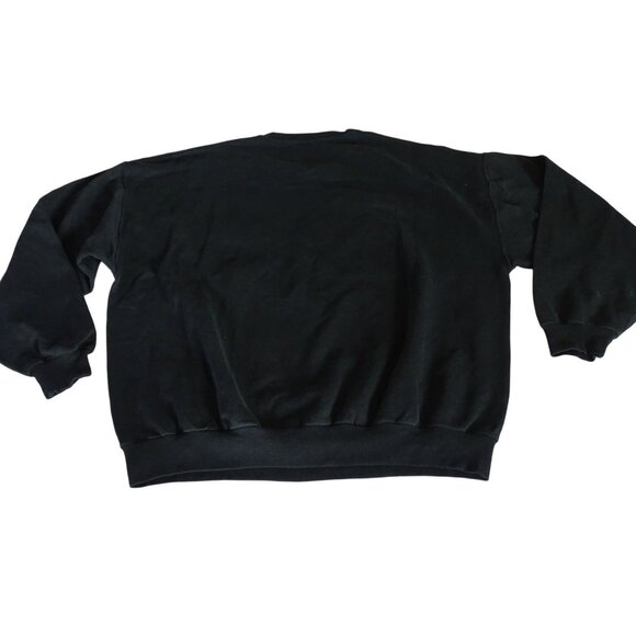 Vtg Bald Eagle American Flag Graphic Black Crewneck Sweatshirt Men Size XXL FLAW - Picture 3 of 11